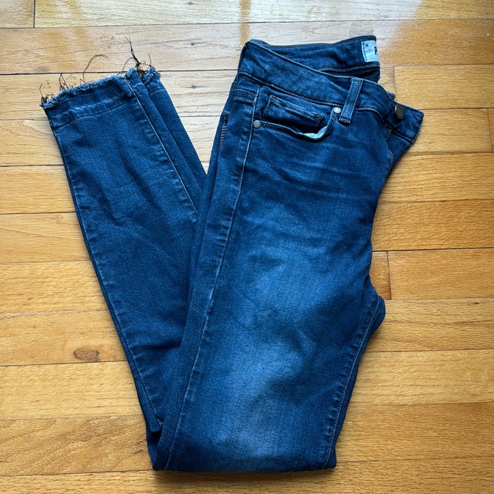 Paige jeans skinny jeans raw hem